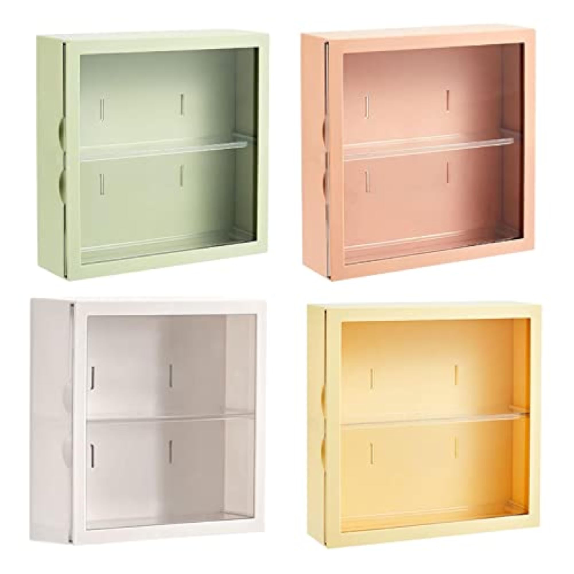 2 Layer Clear Display Case Storage Box for Mini Toys